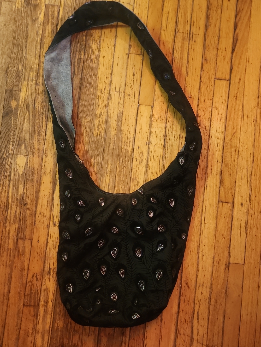 Black Beaded Shoulder Bag - Elegant Everyday Tote